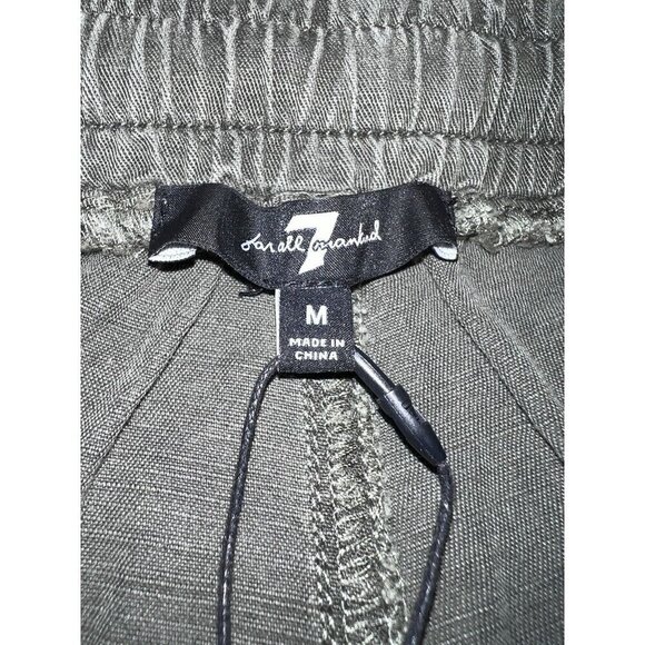 NWT 7 FOR ALL MANKIND Jogger Pants Womens Green Light Wash Drawstring Sz M - Picture 10 of 13